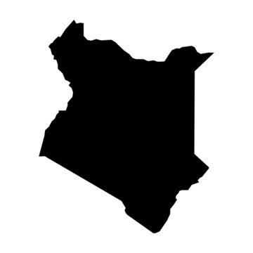vector map of map of kenya