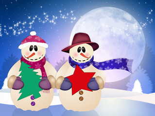 snowman couple