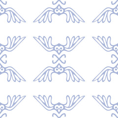 vector seamless pattern with birds