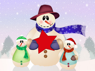 family of snowman