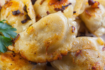Fried dumplings with meat