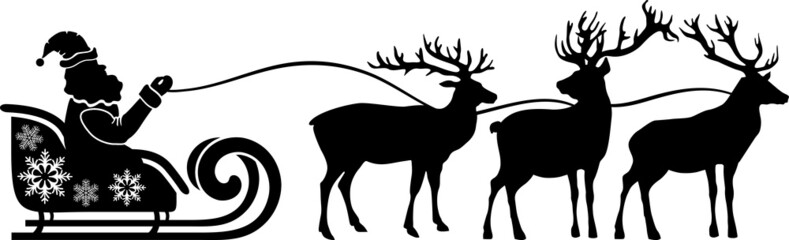 Santa and deers