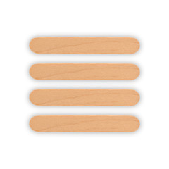 wood ice-cream stick isolated on white background