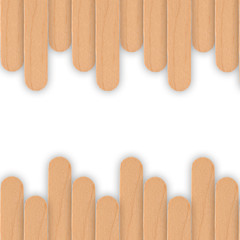 wood ice-cream stick isolated on white background