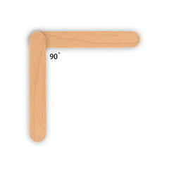 wood ice-cream stick isolated on white background