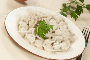Meat dumplings (pelmeni)