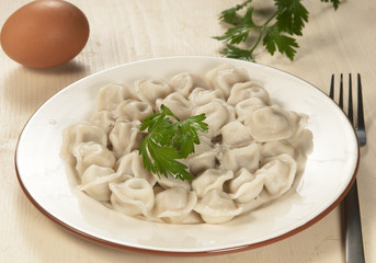 Meat dumplings (pelmeni)