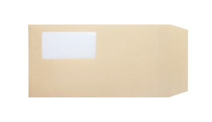 Brown paper envelope with blank space for address