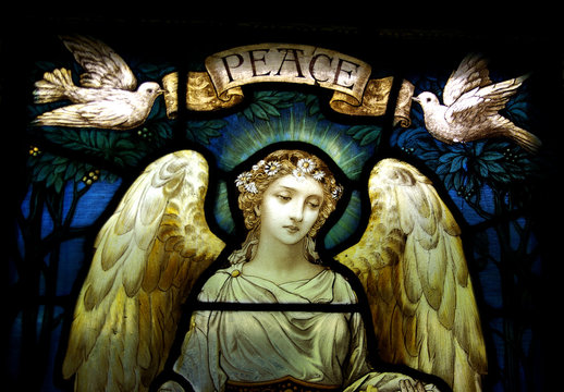 Angel withe doves and peace
