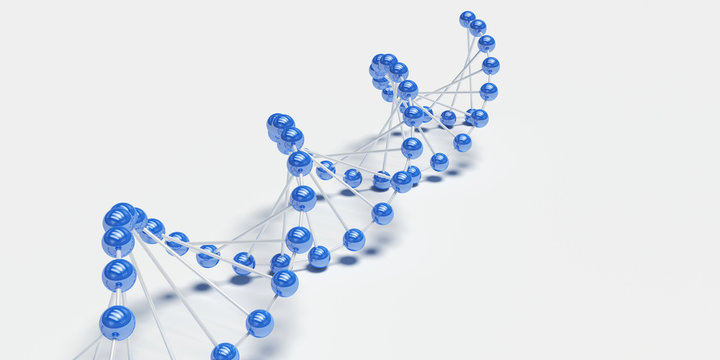 DNA structure in withe background