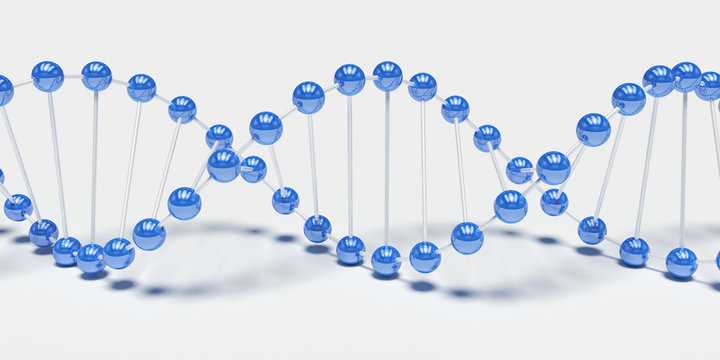 DNA structure in withe background