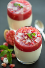 Deux Panna Cotta aux fruits rouges