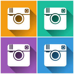 hipster photo camera icon - 73564215