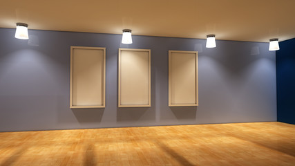Modern interior with frames