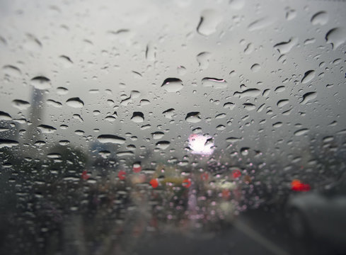 Water frop on mirror Abstract background
