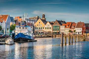 Zelfklevend Fotobehang Stad Husum, Nordfriesland, Sleeswijk-Holstein, Duitsland © JFL Photography