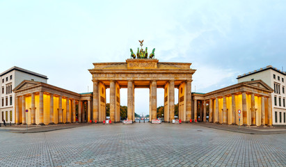 Brandenburg gate panorama in Berlin, Germany