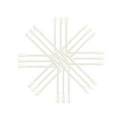 Abstract of Cotton buds isolated on white background