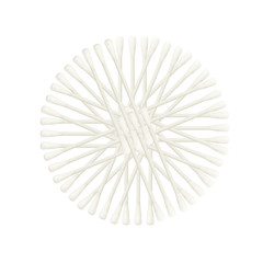Abstract of Cotton buds isolated on white background