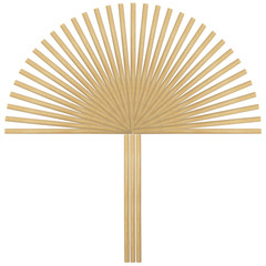 Abstract of round wood stick isolated on white background