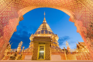 Papier Peint photo Temple Wat Phrathat Doi Suthep temple in Chiang Mai, Thailand.