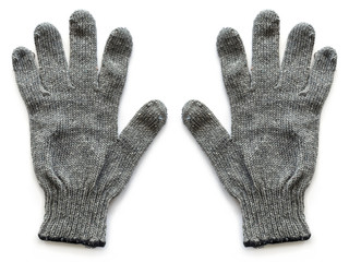 Textile glove isolated on white background