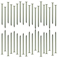 metal nails isolated on white background