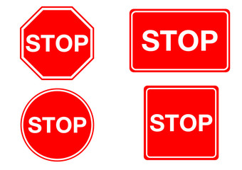 stop sign circle square regtangle octagon isolated