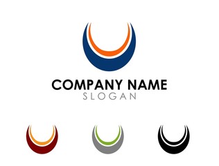 Curve letter U logo template © afjahiza