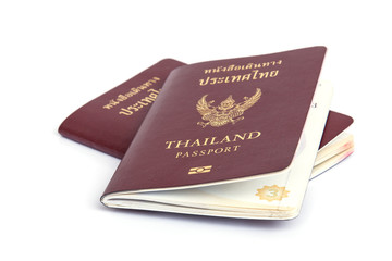 Thailand Passport isolated on white background