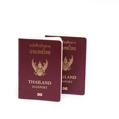 Thailand Passport isolated on white background