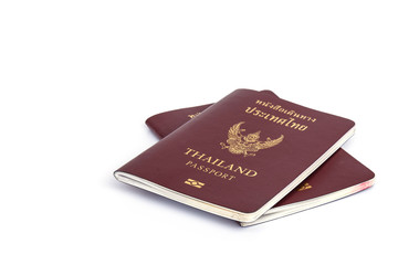 Thailand Passport isolated on white background