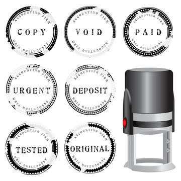 Modern stamp Bookkeeping
