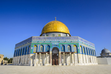 Dome of the Rock Islamic Shrine in Jerusalem