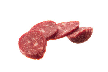 Smoked sausage by slices