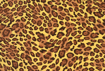 Brown leopard pattern.Spotted animal print as background.