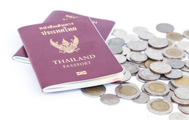Thailand Passport isolated on white background