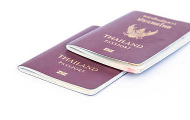 Thailand Passport isolated on white background
