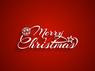 Beautiful Merry Christmas vector card design.