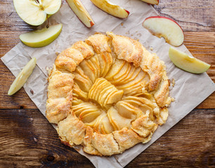 Homemade fresh apple galette