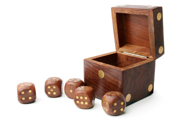 Dice wooden set