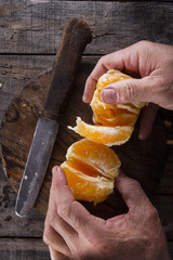 Peel an orange