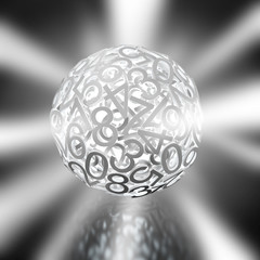 Random numbers forming a sphere