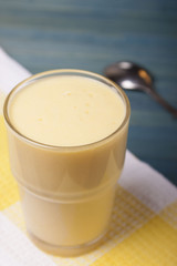 Mango smoothie with yogurt.