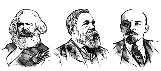 Marx, Engels and Lenin portraits - 73577429