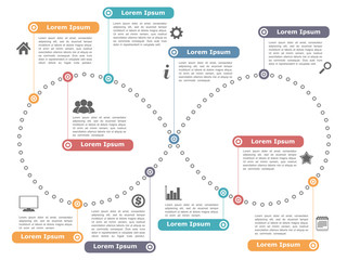 Design Template with Infinity Shape