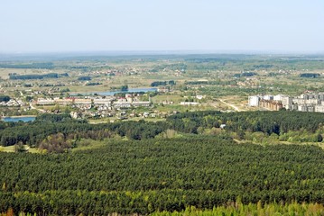 Vilnius city capital of Lithuania aerial view