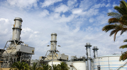 Obraz premium Central Térmica de Sant Adriá del Besós, Barcelona