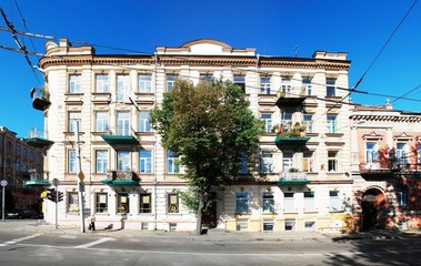 Fototapeta na wymiar Vilnius town old residential house on September 24, 2014