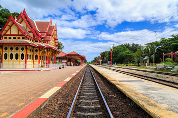 PRACHUAP KHIRI KHAN  - AUG 11 : Royal pavilion at hua hin railwa